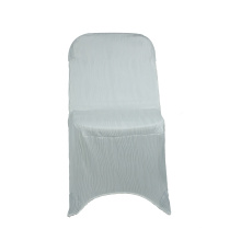 banquet extensible bon marché Blanc Stripe Spandex pliage chaise housses de chaise couverte décoration de mariage